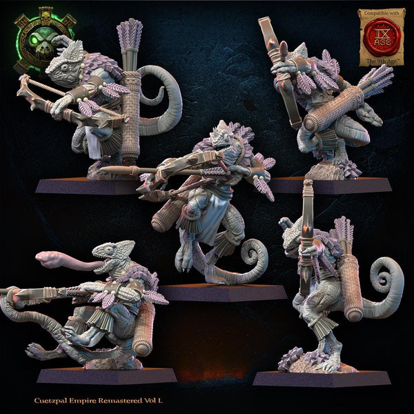 Cuetzpal Empire Remastered- Kuaxotl Unit with bows  By  Lost Kingdom Miniatures