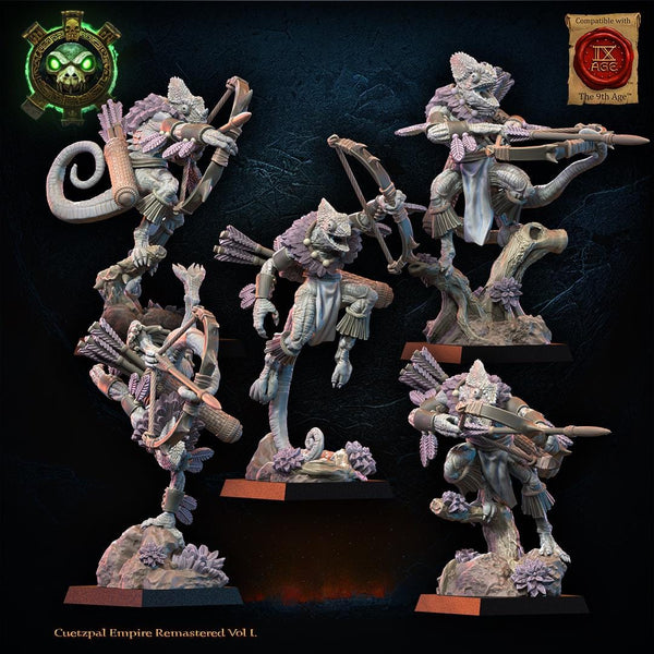 Cuetzpal Empire Remastered- Kuaxotl Unit with bows  By  Lost Kingdom Miniatures