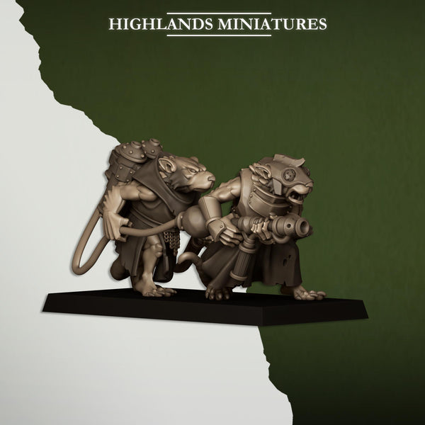 Sewer Vermin - Heavy Weapons Team by Highlands Miniatures