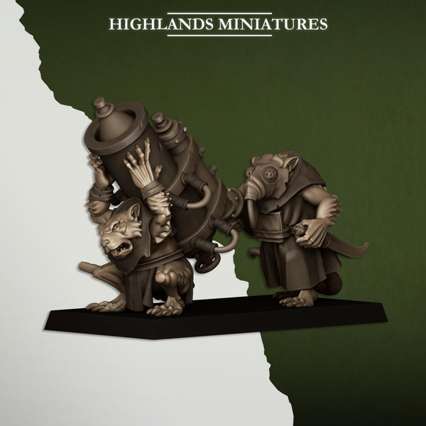Sewer Vermin - Heavy Weapons Team by Highlands Miniatures