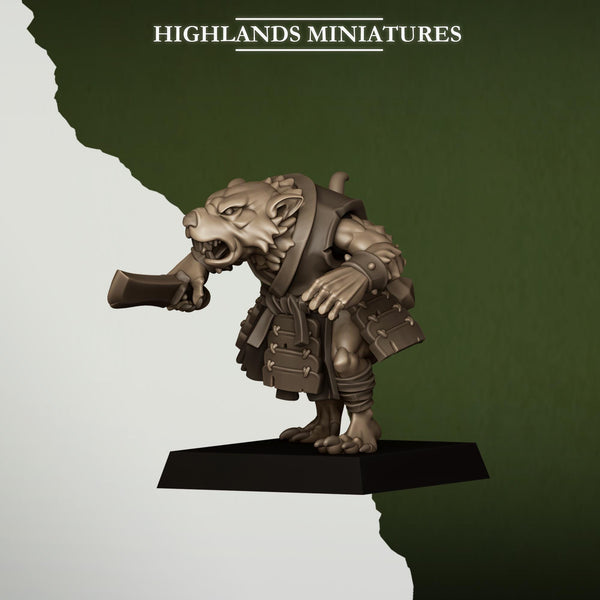 Sewer Vermin - Vermin Thugs Unit by Highlands Miniatures
