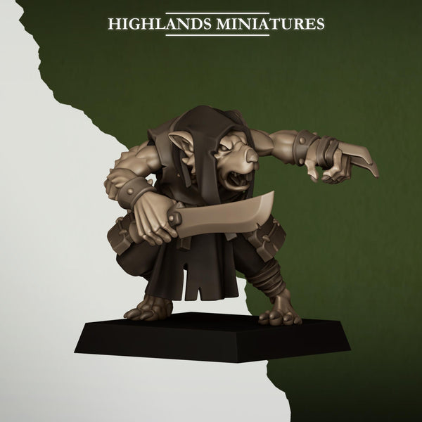 Sewer Vermin - Vermin Thugs Unit by Highlands Miniatures