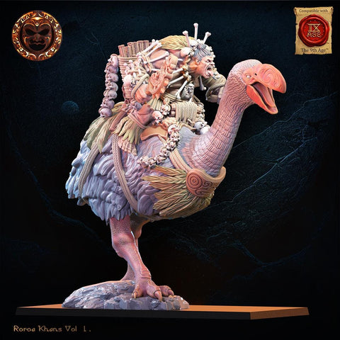 Roroa Khans -  Roroa Ariki on Dromornis by  Lost Kingdom Miniatures