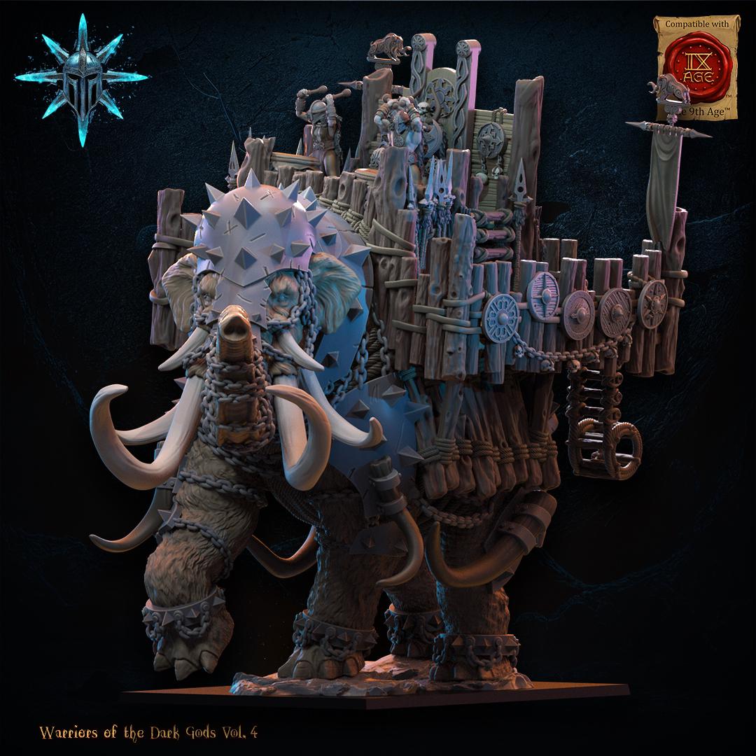 Warriors of the Dark Gods - Wasteland War Mammoth by Lost Kingdom Miniatures
