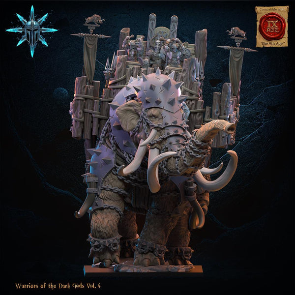 Warriors of the Dark Gods - Wasteland War Mammoth by Lost Kingdom Miniatures