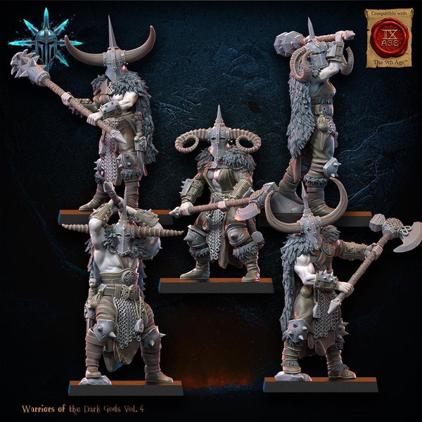 Warriors of the Dark Gods - Heavy Weapon Barbarian Regiment by Lost Kingdom Miniature