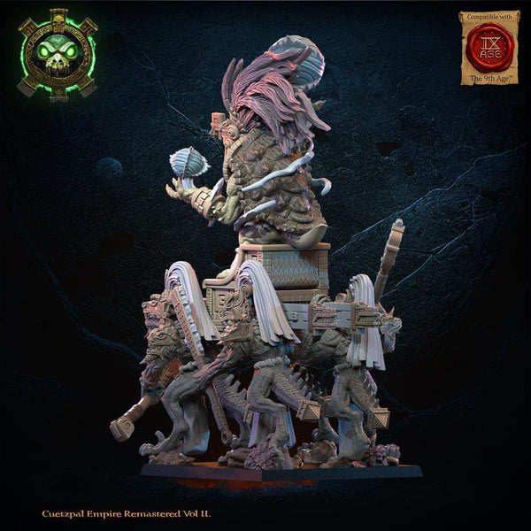 Cuetzpal Empire Remastered- Tezcatlipoca, the Living God on Palanquin   By  Lost Kingdom Miniatures