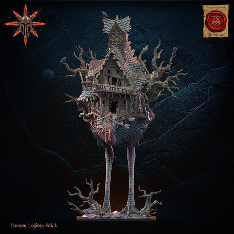 Daemon Legions - Baba Jaga, Daemon Witch on Horror Bird  by  Lost Kingdom Miniatures