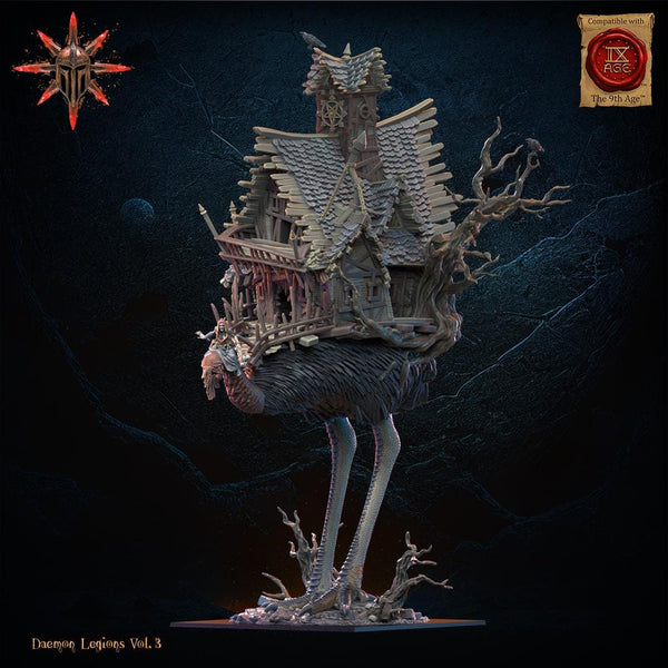 Daemon Legions - Baba Jaga, Daemon Witch on Horror Bird  by  Lost Kingdom Miniatures