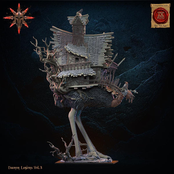 Daemon Legions - Baba Jaga, Daemon Witch on Horror Bird  by  Lost Kingdom Miniatures