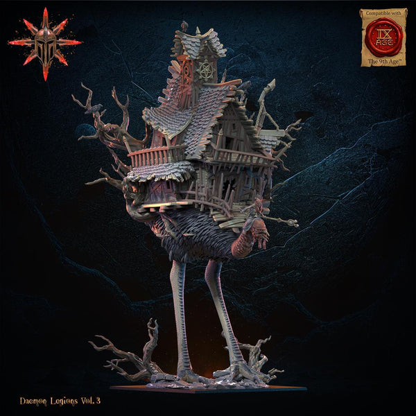 Daemon Legions - Baba Jaga, Daemon Witch on Horror Bird  by  Lost Kingdom Miniatures