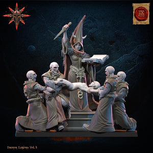 Daemon Legions - Waba Yaga, Major Archicultist with sacrifice  by  Lost Kingdom Miniatures