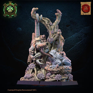 Cuetzpal Empire Remastered- Kuaxotl Heroine with Tamasoluey  By  Lost Kingdom Miniatures