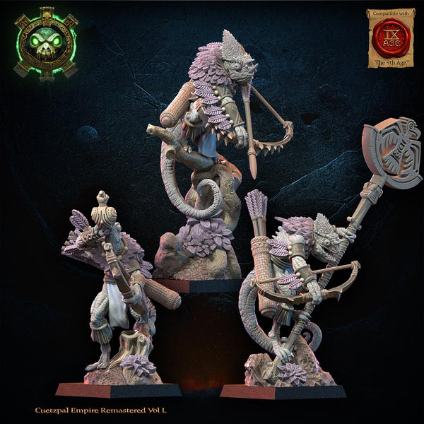 Cuetzpal Empire Remastered- Kuaxotl Unit with bows  By  Lost Kingdom Miniatures
