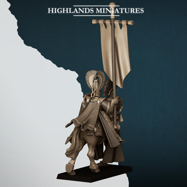 Aegean Elf Standard Bearer  by Highlands Miniatures