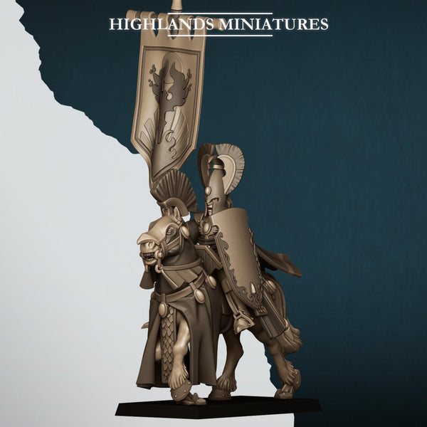 Aegean Elf Standard Bearer  by Highlands Miniatures