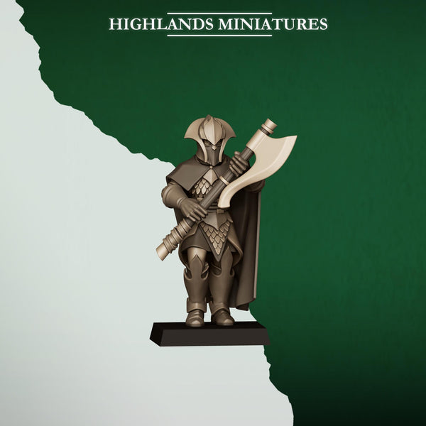 Feral Elves -  Feral Axemen by Highlands Miniatures