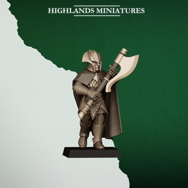 Feral Elves -  Feral Axemen by Highlands Miniatures