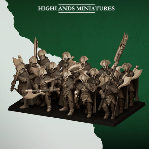 Feral Elves -  Feral Axemen by Highlands Miniatures