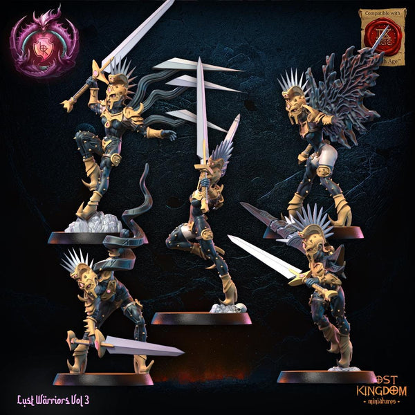 Warriors of the Dark Gods (Lust Warriors) -  Lust Fallen by Lost Kingdom Miniatures