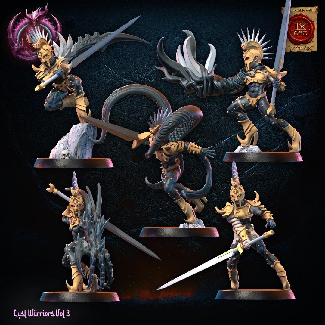 Warriors of the Dark Gods (Lust Warriors) -  Lust Fallen by Lost Kingdom Miniatures