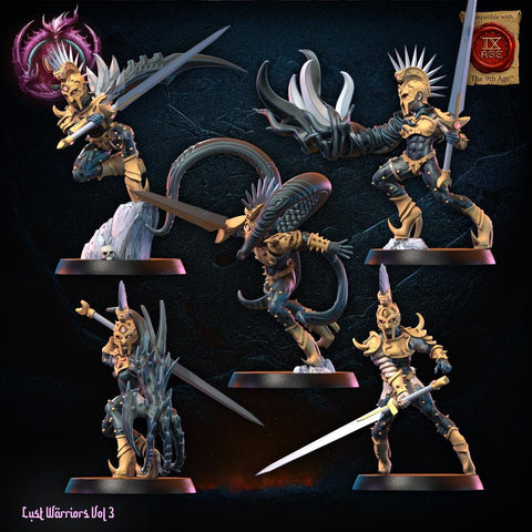 Warriors of the Dark Gods (Lust Warriors) -  Lust Fallen by Lost Kingdom Miniatures