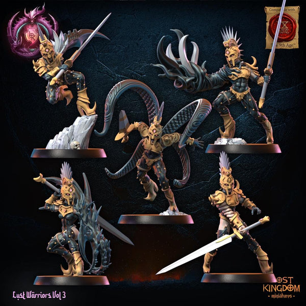 Warriors of the Dark Gods (Lust Warriors) -  Lust Fallen by Lost Kingdom Miniatures