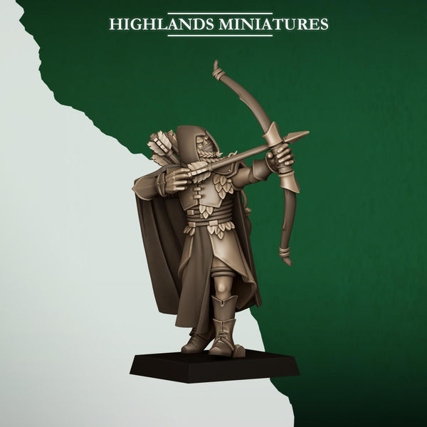 Feral Elves -  Feral Archers by Highlands Miniatures