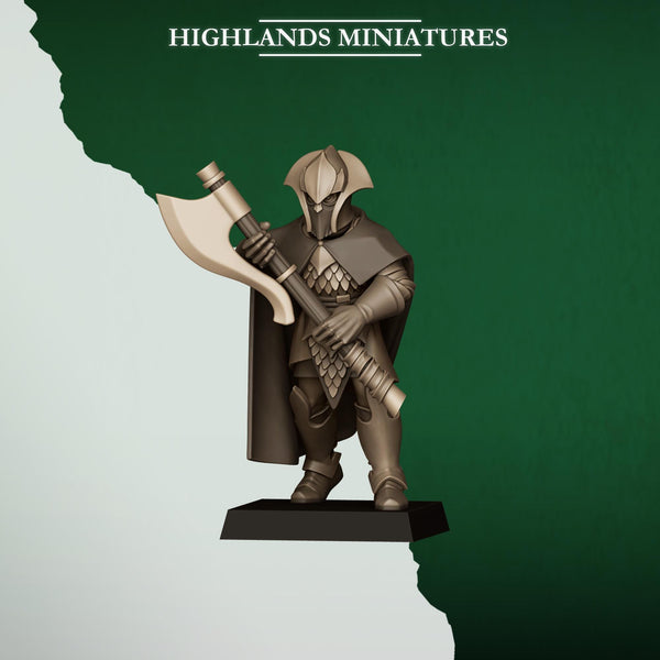 Feral Elves -  Feral Axemen by Highlands Miniatures