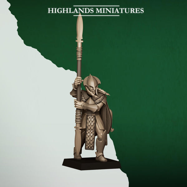 Feral Elves -  Feral Spearmen by Highlands Miniatures