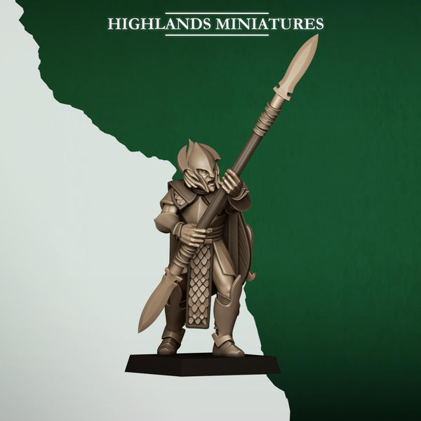 Feral Elves -  Feral Spearmen by Highlands Miniatures
