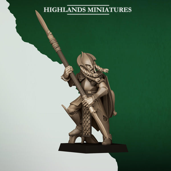 Feral Elves -  Feral Spearmen by Highlands Miniatures