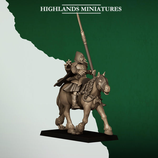 Feral Elves - Mounted Feral Archers  by Highlands Miniatures