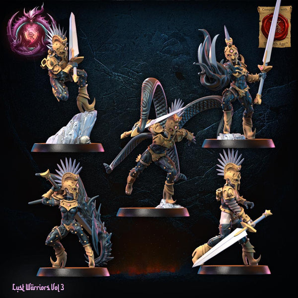 Warriors of the Dark Gods (Lust Warriors) -  Lust Fallen by Lost Kingdom Miniatures