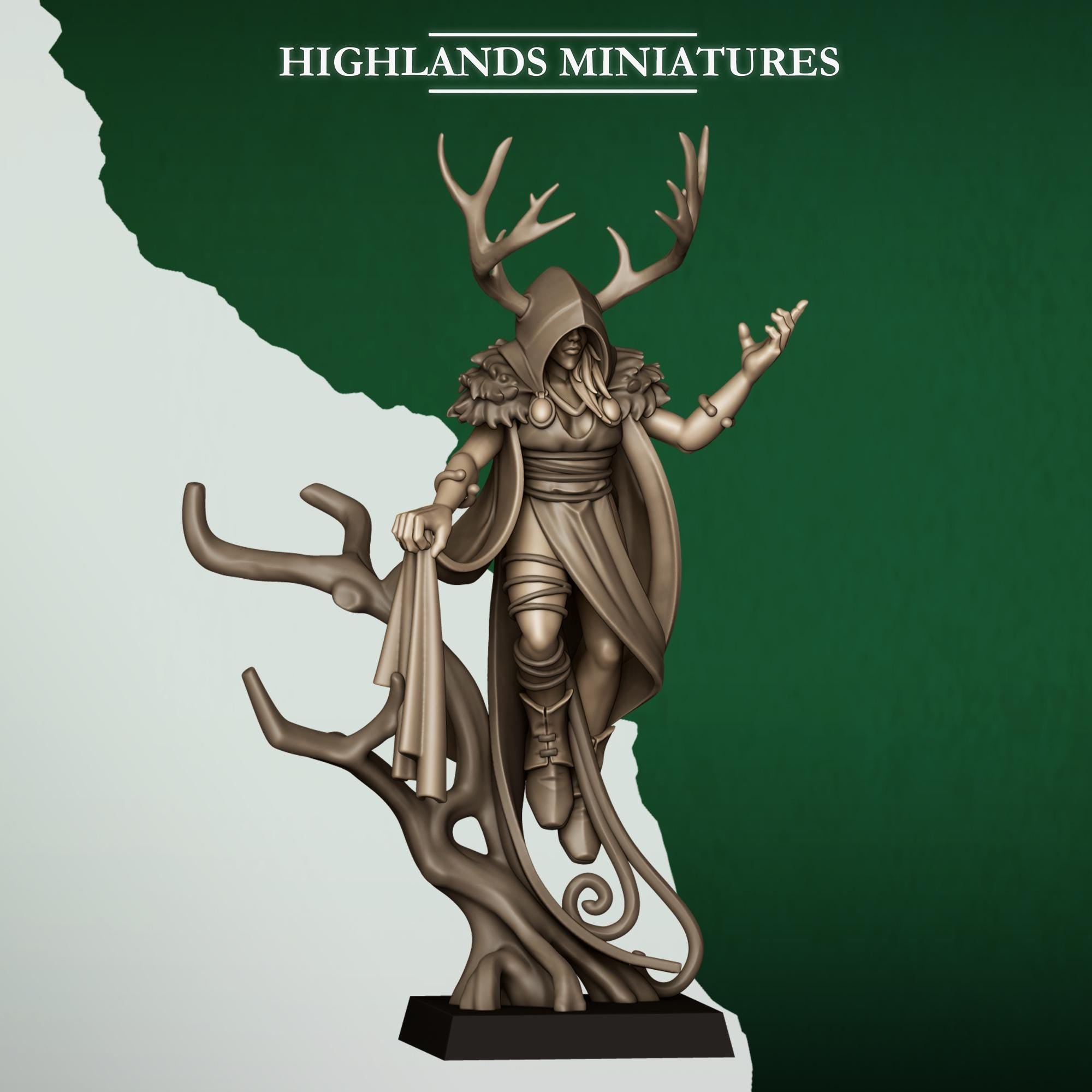 Feral Elves - Feral Elf Druid by Highlands Miniatures