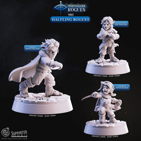 Halfling Rogues by Cast N Play (Nightdagger Rogues)