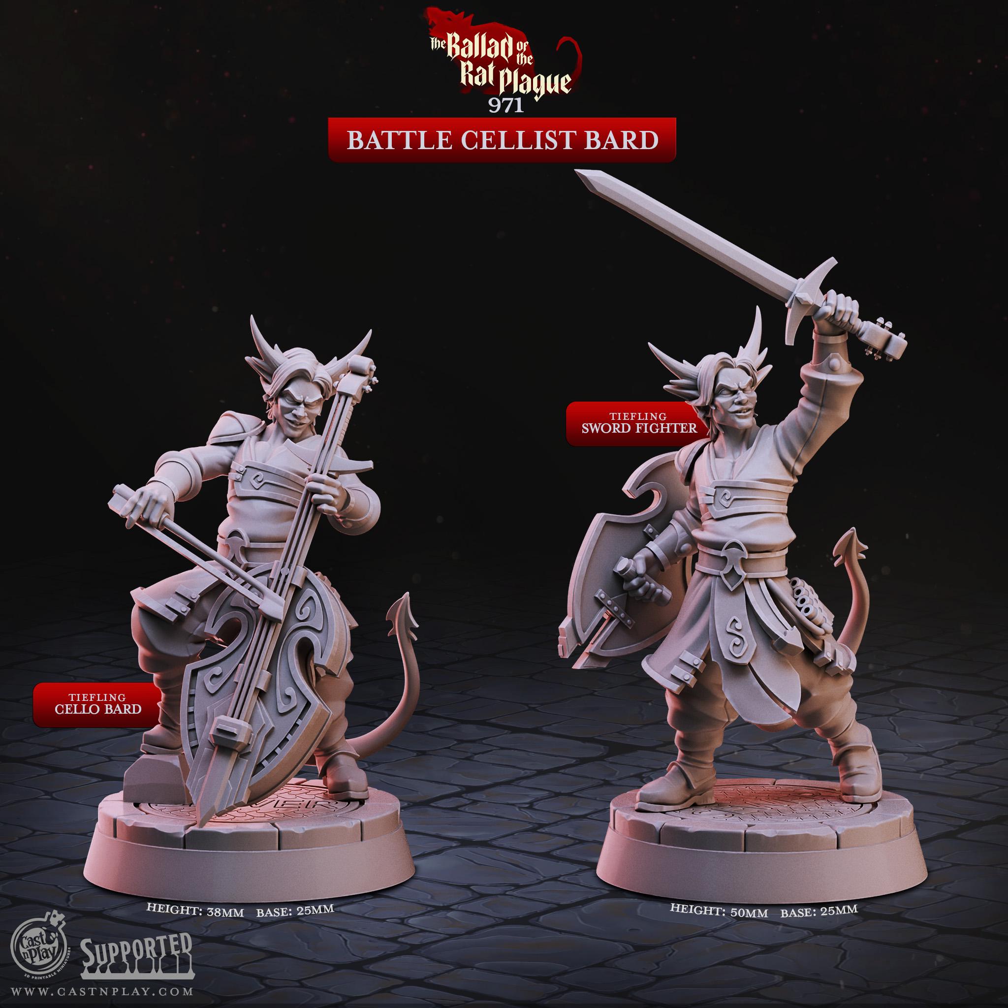 Battle Cellist Bard by Cast N Play (The Ballad of the Rat Plague)