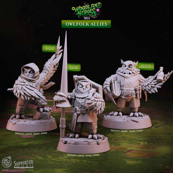 Owlfolk Allies by Cast N Play (Woodland Heroes)