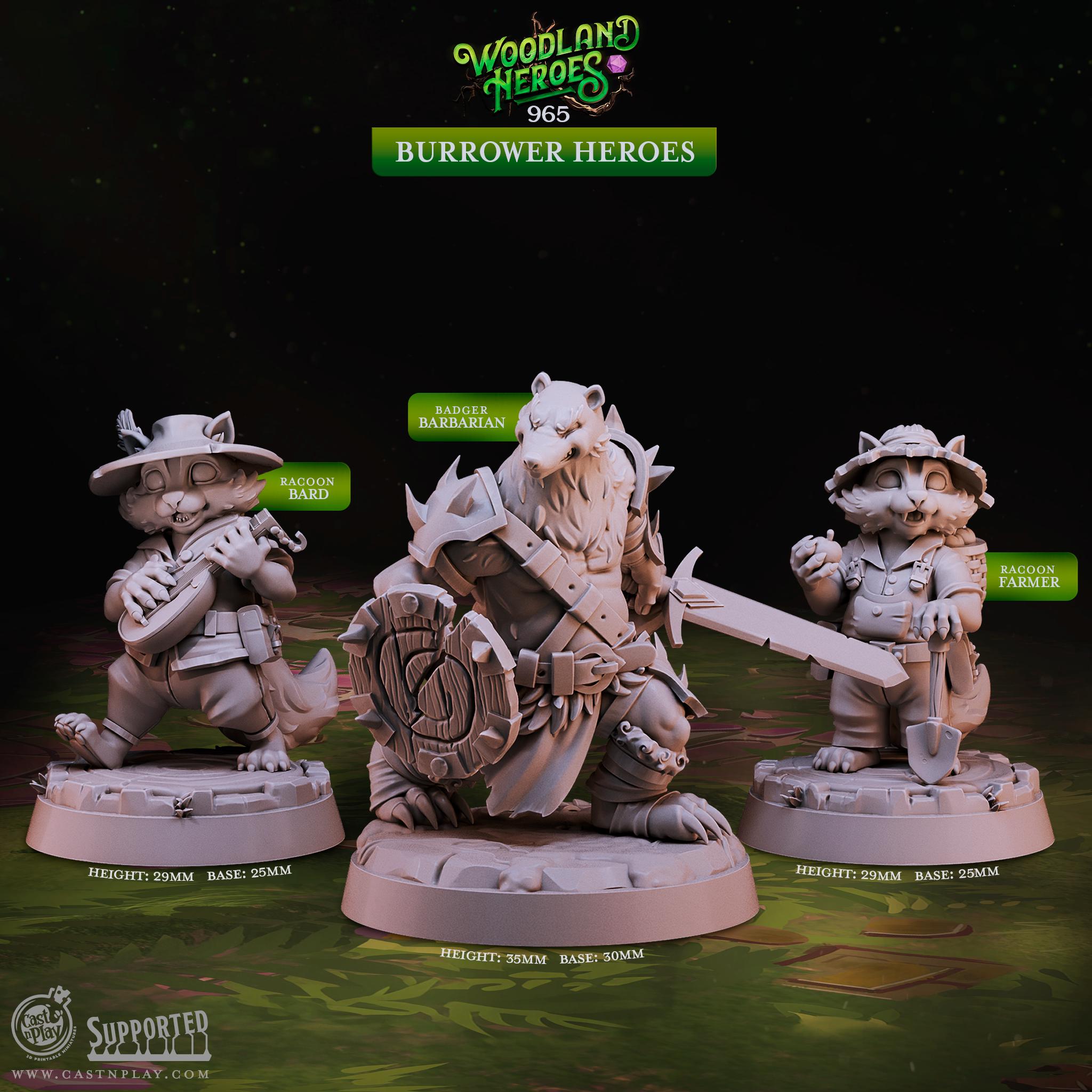 Burrower Heroes by Cast N Play (Woodland Heroes)