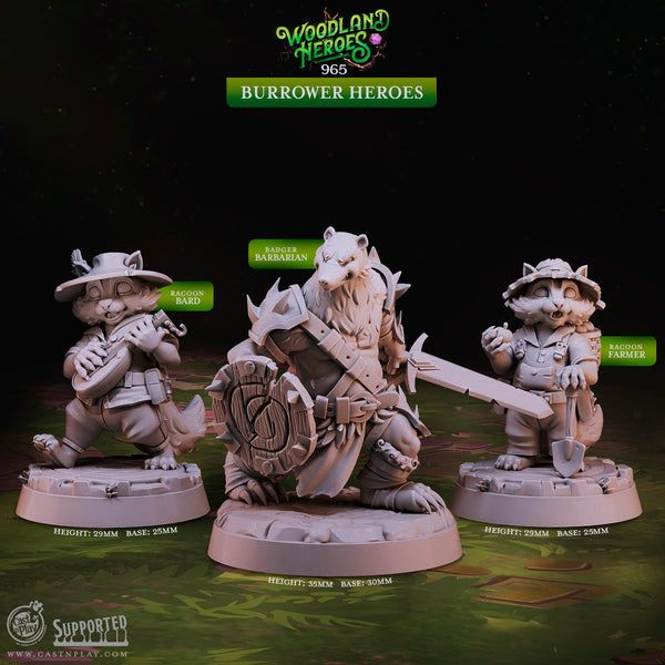 Burrower Heroes by Cast N Play (Woodland Heroes)