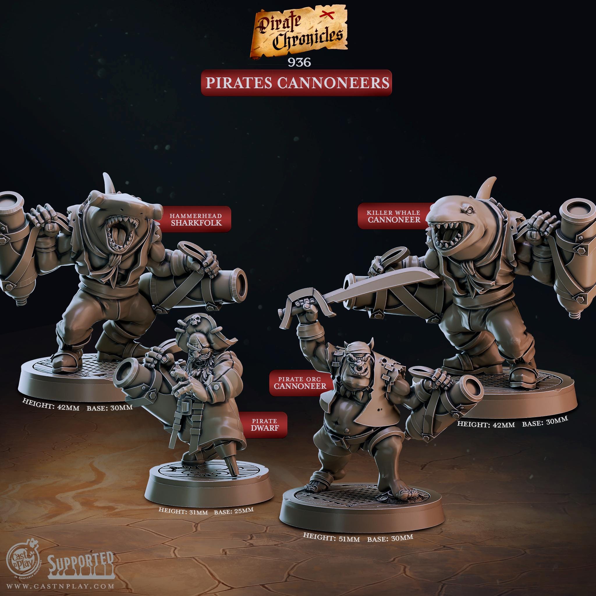 Pirate Cannoneers by Cast N Play (Pirate Chronicles)