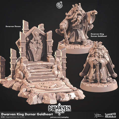 Dwarven King Durnar Goldheart by Cast N Play (Dwarven Legacy)