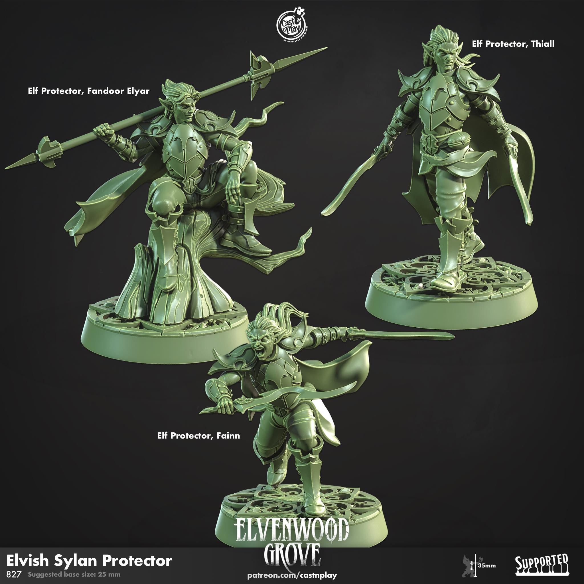 Elvish Sylan Protector by Cast N Play (Elvenwood Grove)