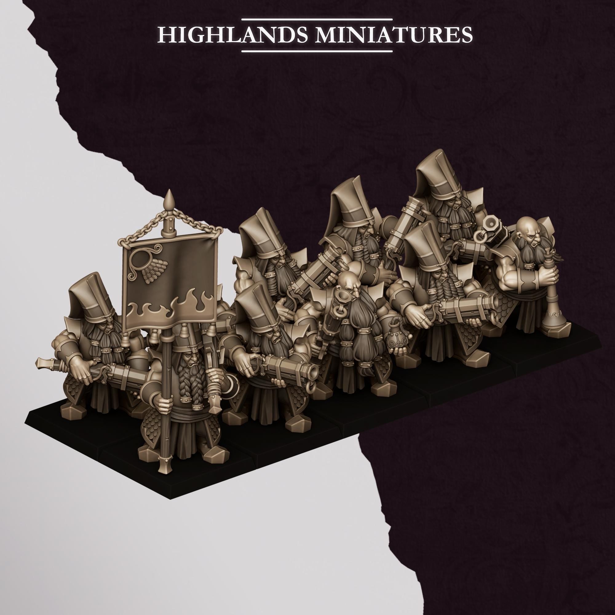 Sons of Marduk - Dwarven Shooters Unit by Highlands Miniatures