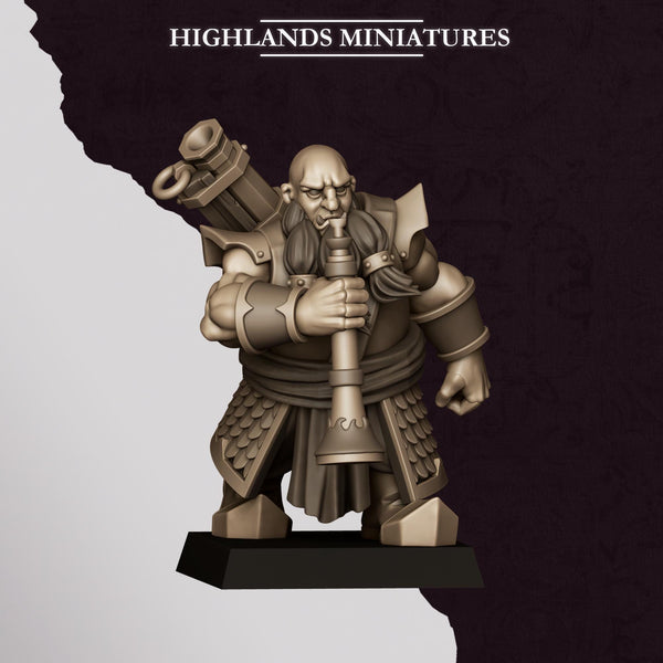 Sons of Marduk - Dwarven Shooters with Jezail Unit by Highlands Miniatures