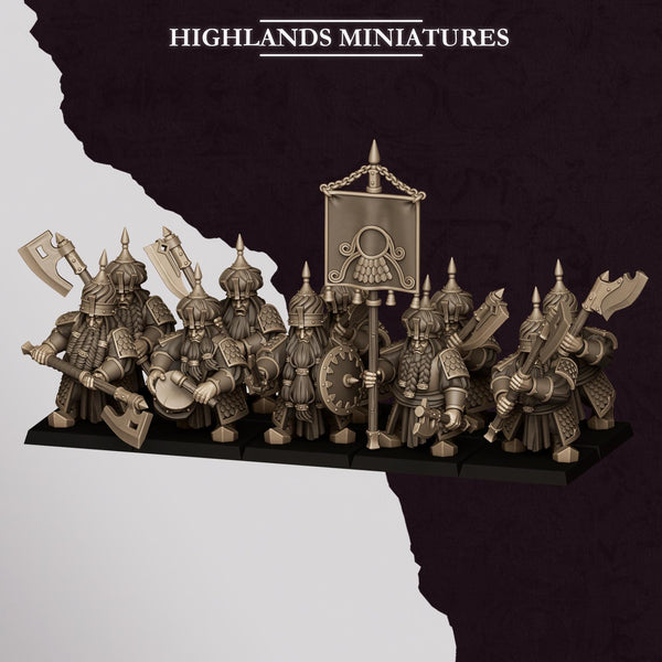 Sons of Marduk - Dwarf Warriors With Great Weapons Unit by Highlands Miniatures