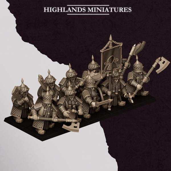 Sons of Marduk - Dwarf Warriors With Great Weapons Unit by Highlands Miniatures