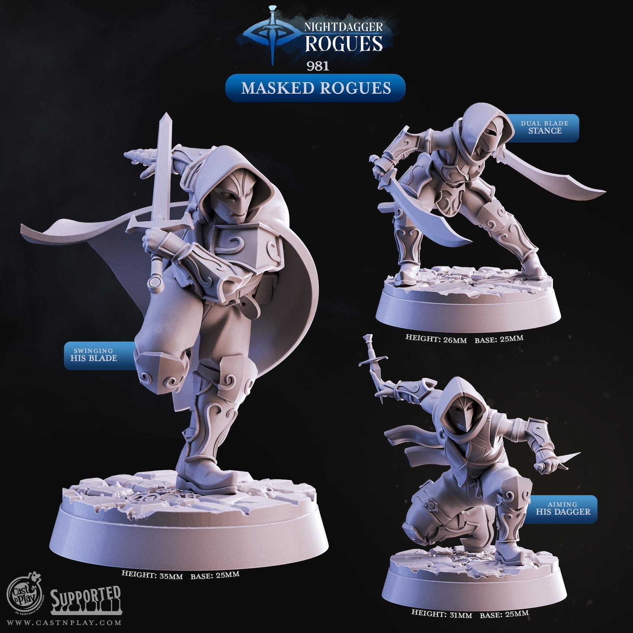 Masked Rogues by Cast N Play (Nightdagger Rogues)