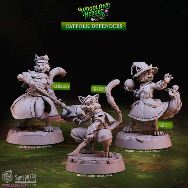 Catfolk Defenders by Cast N Play (Woodland Heroes)