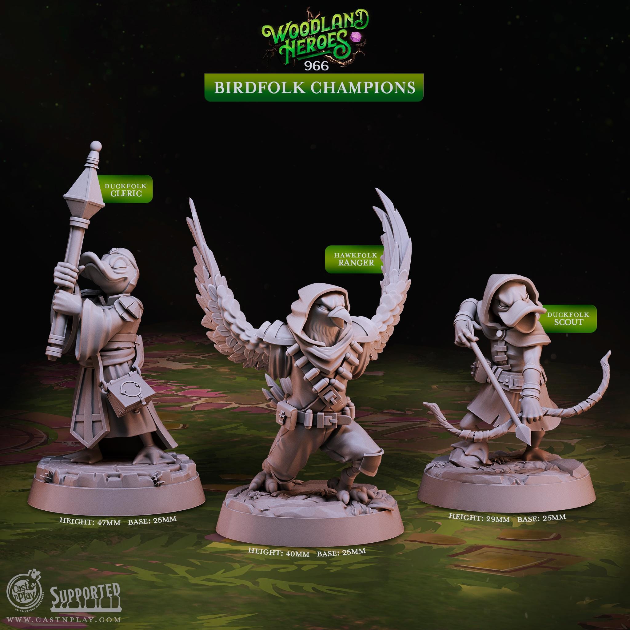 Birdfolk Champions by Cast N Play (Woodland Heroes)